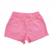 Детски къси дънкови панталони в розово 2