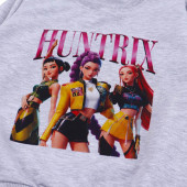 Детски комплект "K-pop" в сив меланж и черно 4