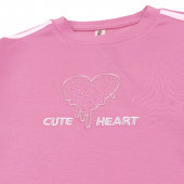 Детски комплект "Cute heart" в розово 4