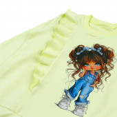 Детски комплект "Girl" в цвят лайм 4