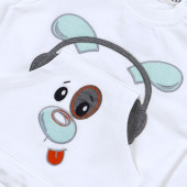 Детски комплект "Musical dog" в екрю и сиво 4