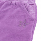 Детски плюшен комплект от 3 части "Stars" в лилаво 8