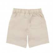 Къси панталони от фин памук в бежово 2