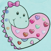 Летен комплект за момичета "Dino love" 4