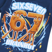 Детски летен комплект "Six seven" в петролено синьо 4