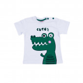 Детски летен комплект за момчета "Cute" в бяло и зелено 2