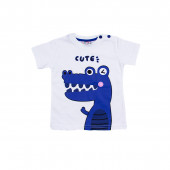 Детски летен комплект "Cute" в бяло и синьо 2