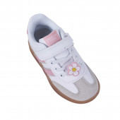 Детски спортни обувки с цветенце в бяло и розово 2