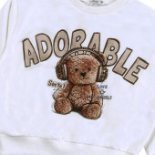 Леко ватиран комплект "Adorable" в екрю и черно 4