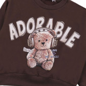 Леко ватиран комплект "Adorable" в шоколад 4