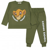 Детски плътен комплект "Hakuna matata" в зелено 2