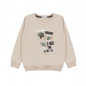 Плътен комплект "I'm hungry" в бежово и кафяво 2