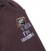 Плътен комплект "I'm hungry" в бежово и кафяво 5