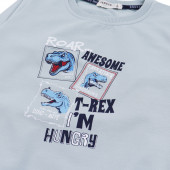 Плътен комплект "I'm hungry" в синьо 4