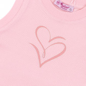 Детски потник със заострен силует в пудра 3