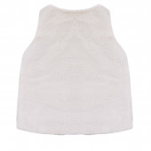 Детски пухен елек в бежово 2