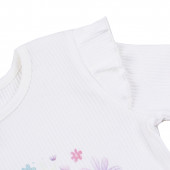 Детски рипсов комплект в екрю и светлорозово 3