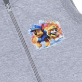 Детски ватиран елек с кученца в сив меланж 3