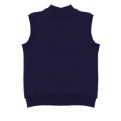 Детски ватиран елек с кученца в тъмносиньо 2