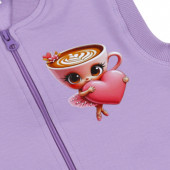 Детски ватиран елек "Sweet drink" в лилаво 3