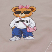 Леко ватиран комплект "Oversize" в бежово 4