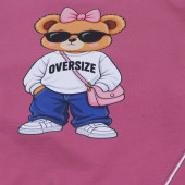 Леко ватиран комплект "Oversize" в цвят вишна 4