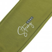 Детско долнище "Stay strong" в зелено 3