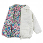 Двулицево преходно яке "Flowers" в екрю 6