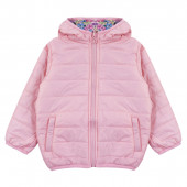 Двулицево преходно яке "Flowers" в розово 4