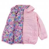 Двулицево преходно яке "Flowers" в розово 6