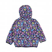 Двулицево преходно яке "Flowers" в тъмносиньо 2