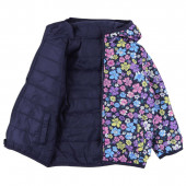 Двулицево преходно яке "Flowers" в тъмносиньо 3