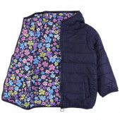 Двулицево преходно яке "Flowers" в тъмносиньо 6