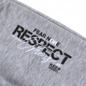 Детско плътно долнище "Respect" в сив меланж 3