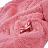 Детско пухено палто в бонбонено розово 4