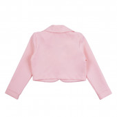 Детско късо сако за момичета в розово 2