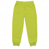 Детско спортно долнище в цвят лайм 2