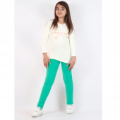 Детски клин-панталон в зелено 3