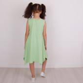 Детска лятна рокля ,,Ели" в цвят мента 5