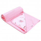 Двулицева памучна пелена с мечета в розово 80 х 80 см 2