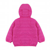 Двулицево капитонирано яке в наситено розово 2