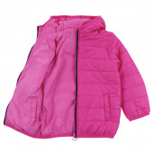 Двулицево капитонирано яке в наситено розово 3