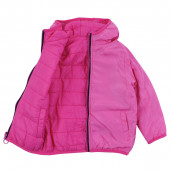 Двулицево капитонирано яке в наситено розово 6