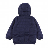 Двулицево капитонирано яке в тъмносиньо 2