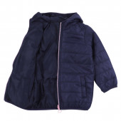 Двулицево капитонирано яке в тъмносиньо 3