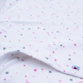 Двупластова памучна пелена "Pink stars" 80/90 см 3