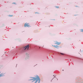 Двупластова памучна пелена с фламинго 85 х 80 3