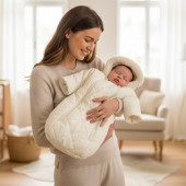 Зимно чувалче за новородено в екрю 2