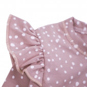 Бебешко памучно боди в опушено розово 3