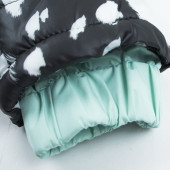 Бебешки ескимос с пухена качулка "Cool" черно и зелено 5